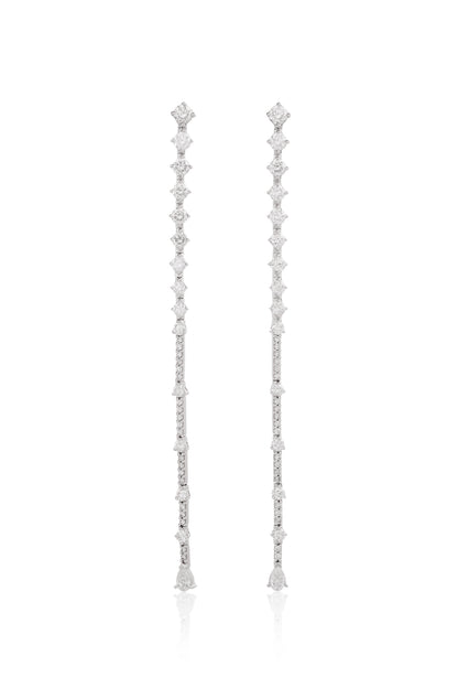 Straight Line Diamond Earrings
