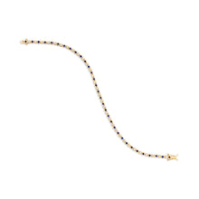 Load image into Gallery viewer, Dainty 1 Alternating Sapphire and Diamond Tennis Bracelet
