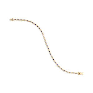 Dainty 1 Alternating Sapphire and Diamond Tennis Bracelet