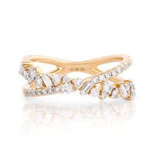 Load image into Gallery viewer, Diamond Criss Cross Band - Gold