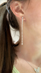 Straight Line Diamond Earrings - Two