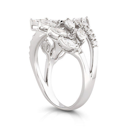 Diamond Leaf Ring