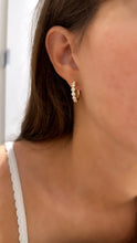 Load image into Gallery viewer, Half Way Bezel Set Diamond Hoops in Size 3 - Two