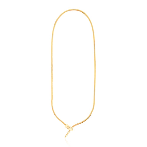 Bolo Style Gold Snake Necklace
