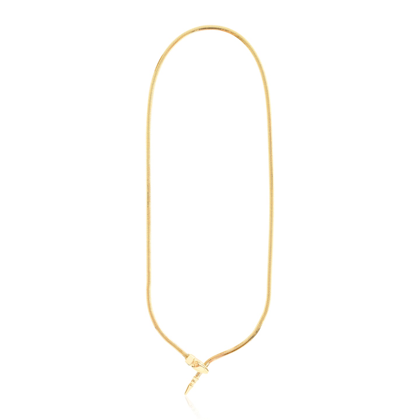 Bolo Style Gold Snake Necklace