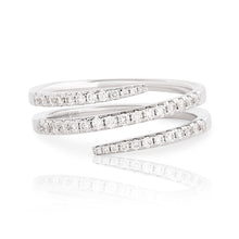 Load image into Gallery viewer, Petite Diamond Coil Ring - White Two