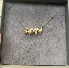 Load image into Gallery viewer, Large Bubble Name Necklace - Amy