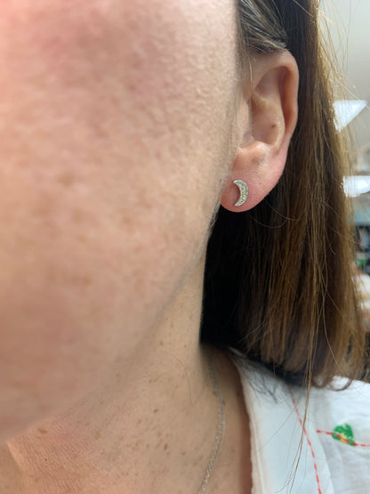 Yellow Sapphire Star and Moon Earrings
