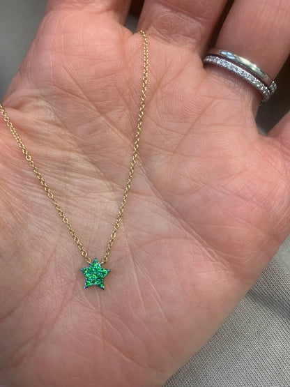 Petite Tsavorite "Vibrant" Star Pendant