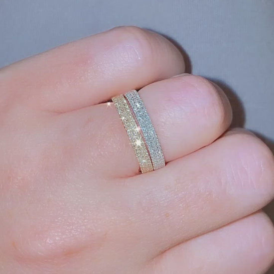 Three Row Half Way Diamond Band - Video
