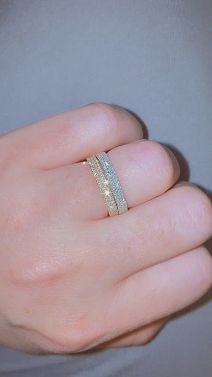 Three Row Half Way Diamond Band - Video