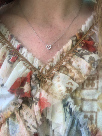 Itty Bitty Diamond Heart Pendant