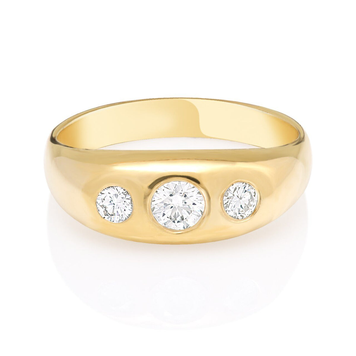Diamond and Gold Gypsy Ring – Nicole Rose Fine Jewelry