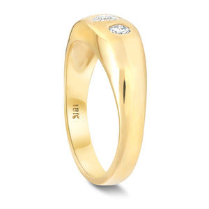 Diamond and Gold Gypsy Ring