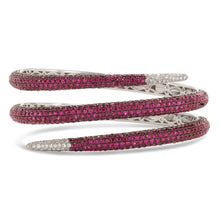 Load image into Gallery viewer, Ruby and Diamond Snake Wrap Bracelet