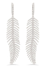 Load image into Gallery viewer, Medium Feather Diamond Earrings