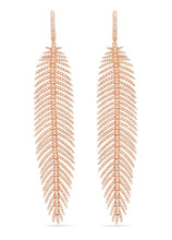 Load image into Gallery viewer, Large Feather Diamond Earrings