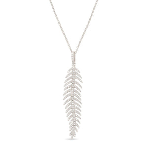 Small Feather Diamond Pendant