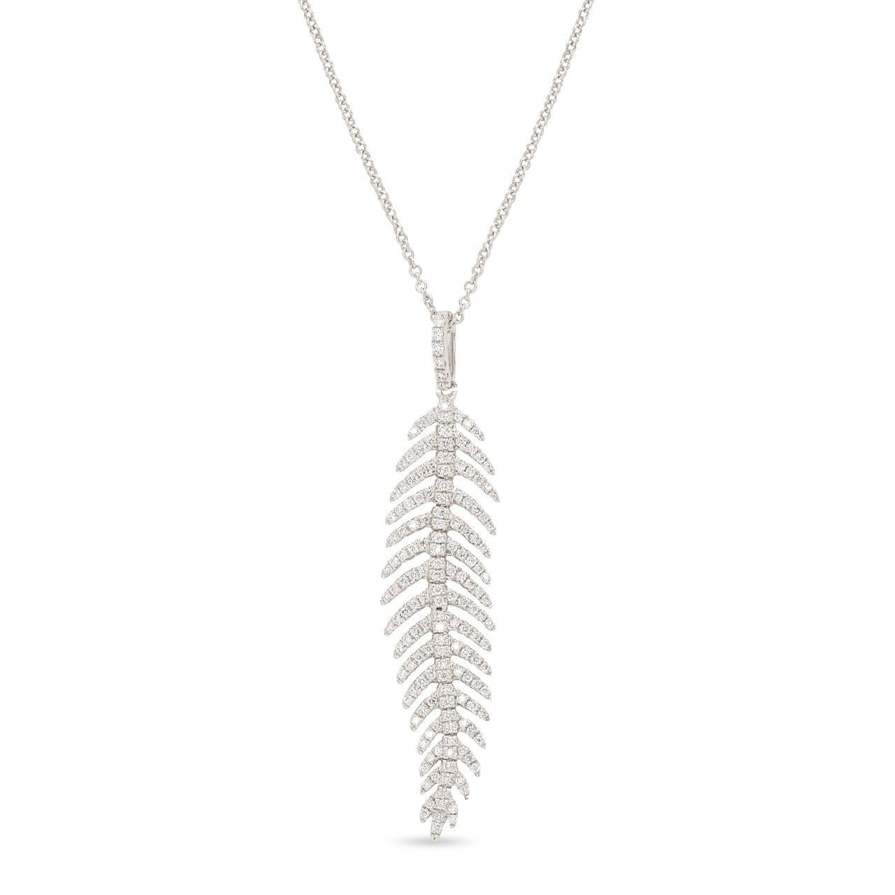 Small Feather Diamond Pendant