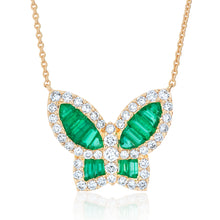 Load image into Gallery viewer, Extra Large Emerald and Diamond Butterfly