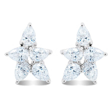 Load image into Gallery viewer, Five Stone Pear Shape Diamond Earrings