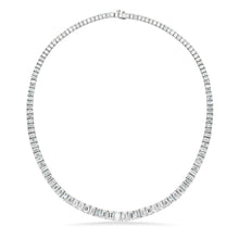 Load image into Gallery viewer, Platinum Emerald Cut Necklace