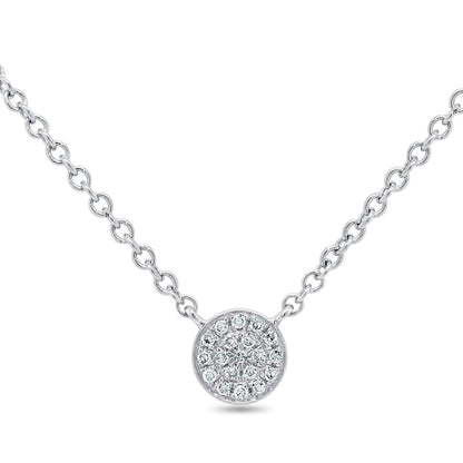 Mini Diamond Pave Disc Pendant