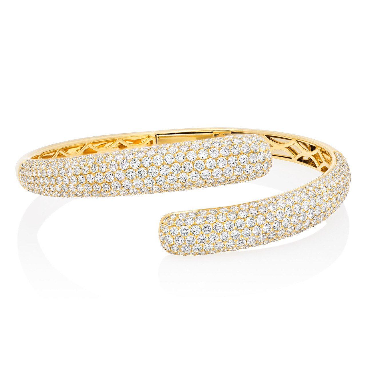 Pave Diamond Cuff Bangle Bracelet