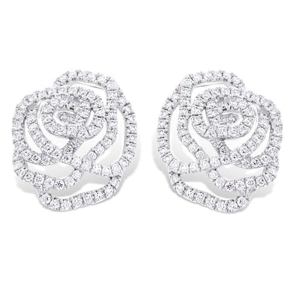 Diamond Rose Earrings