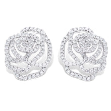 Load image into Gallery viewer, Diamond Rose Earrings