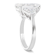 Load image into Gallery viewer, Platinum Emerald Cut Diamond Ring 2