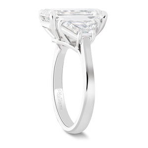 Platinum Emerald Cut Diamond Ring 2