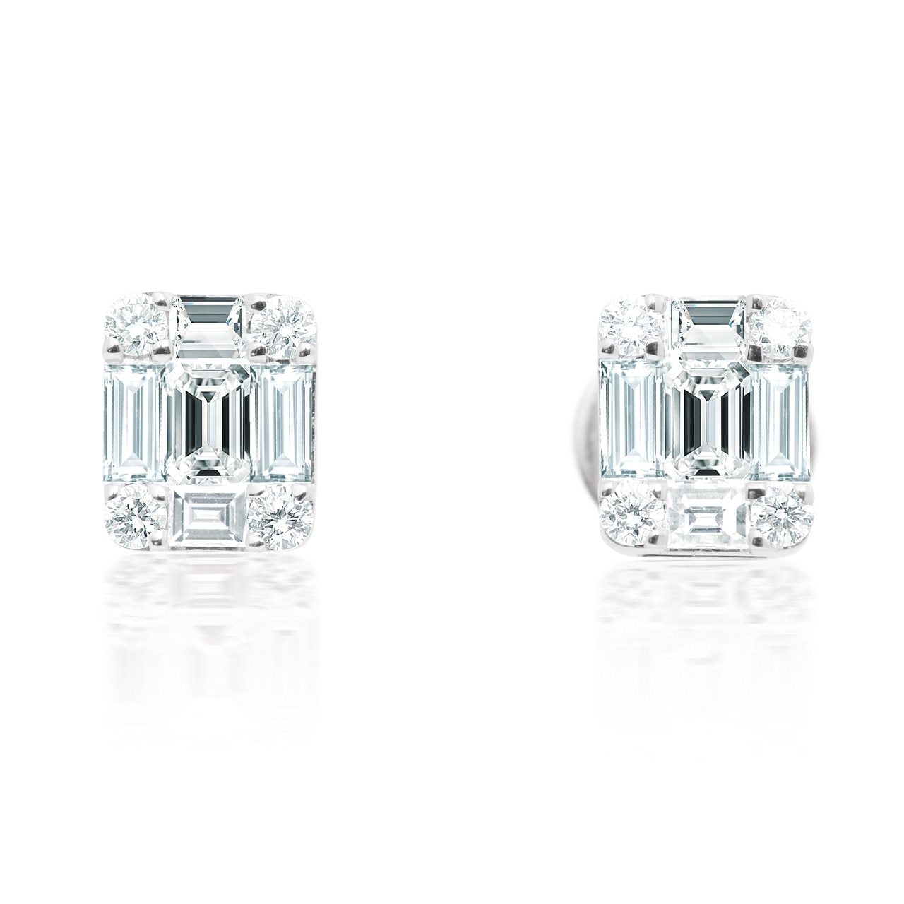 Large Diamond Illusion Stud Earrings – Nicole Rose Fine Jewelry