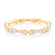 Load image into Gallery viewer, Rose Cut and Round Diamond Band - Yellow two