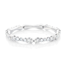 Load image into Gallery viewer, Rose Cut and Round Diamond Band - White two