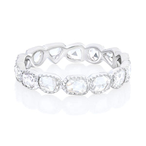 Rose Cut Eternity Band With Beaded Edge