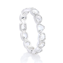 Load image into Gallery viewer, Rose Cut Eternity Band With Beaded Edge