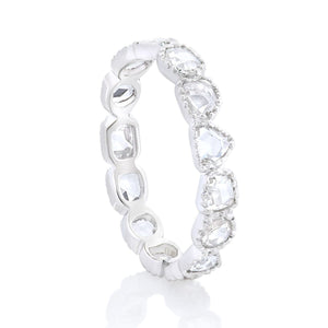 Rose Cut Eternity Band With Beaded Edge