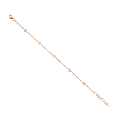 Dainty Circle Diamond Bracelet - Yellow