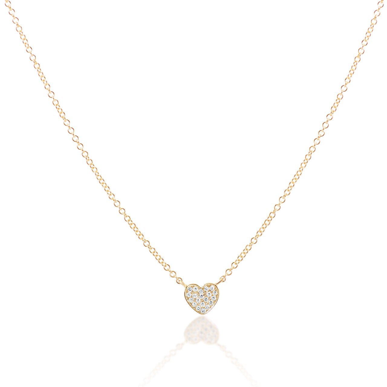 Lab-Created Diamond Solitaire Pendant Necklace 1/2 ct tw Heart-Cut 14K  White Gold (F/SI2) 18