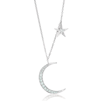 Moon and Star Necklace