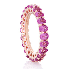 Load image into Gallery viewer, Pink Sapphire Oval Band - Two
