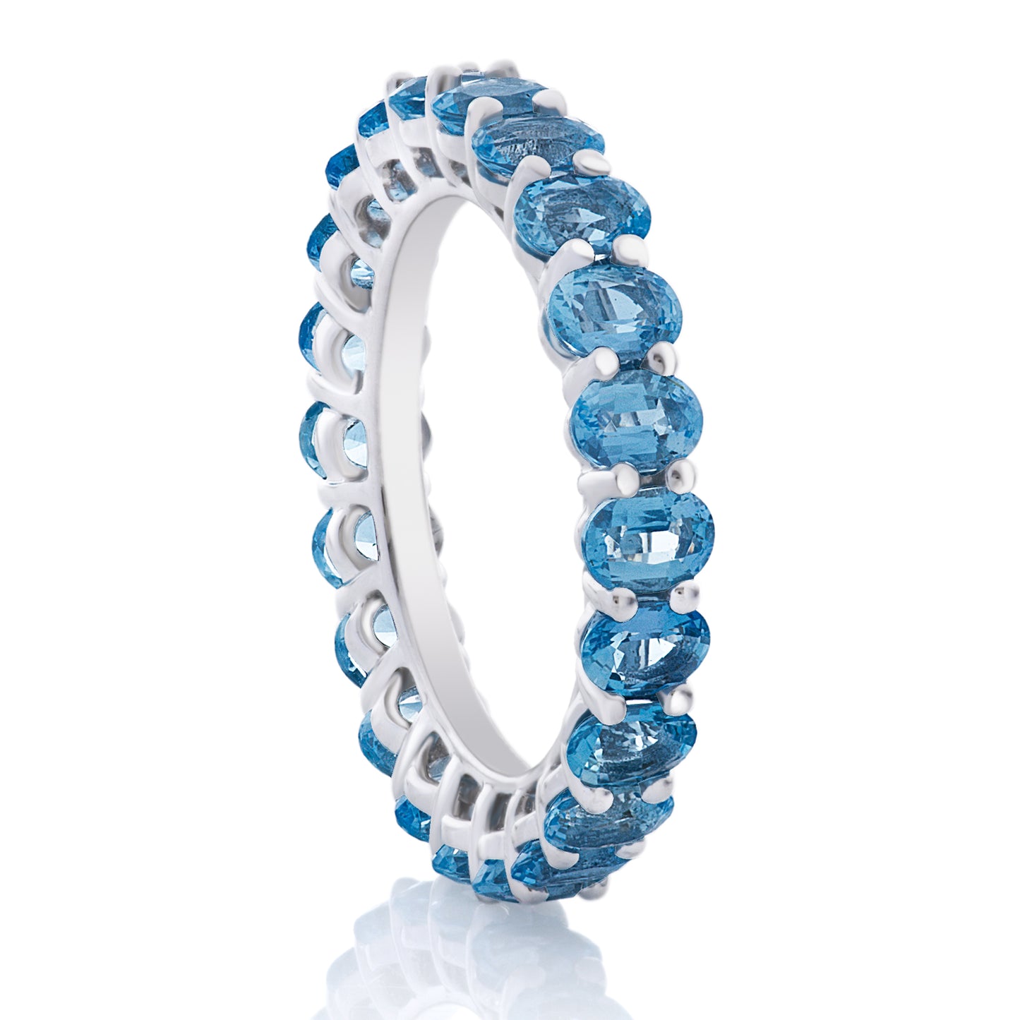 Aquamarine Oval Band 2