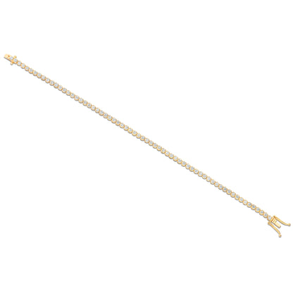 Dainty 2 Carat Diamond Tennis Bracelet - Yellow