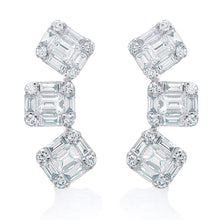 Load image into Gallery viewer, Illusion Diamond Ear Climber Earrings