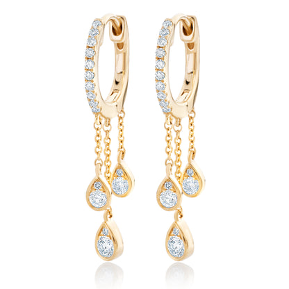 Diamond Raindrop Huggies