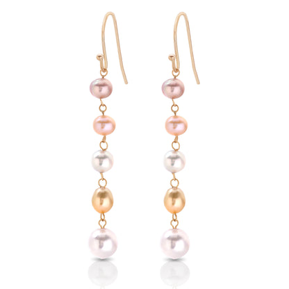 Multi Color Pearl Earrings
