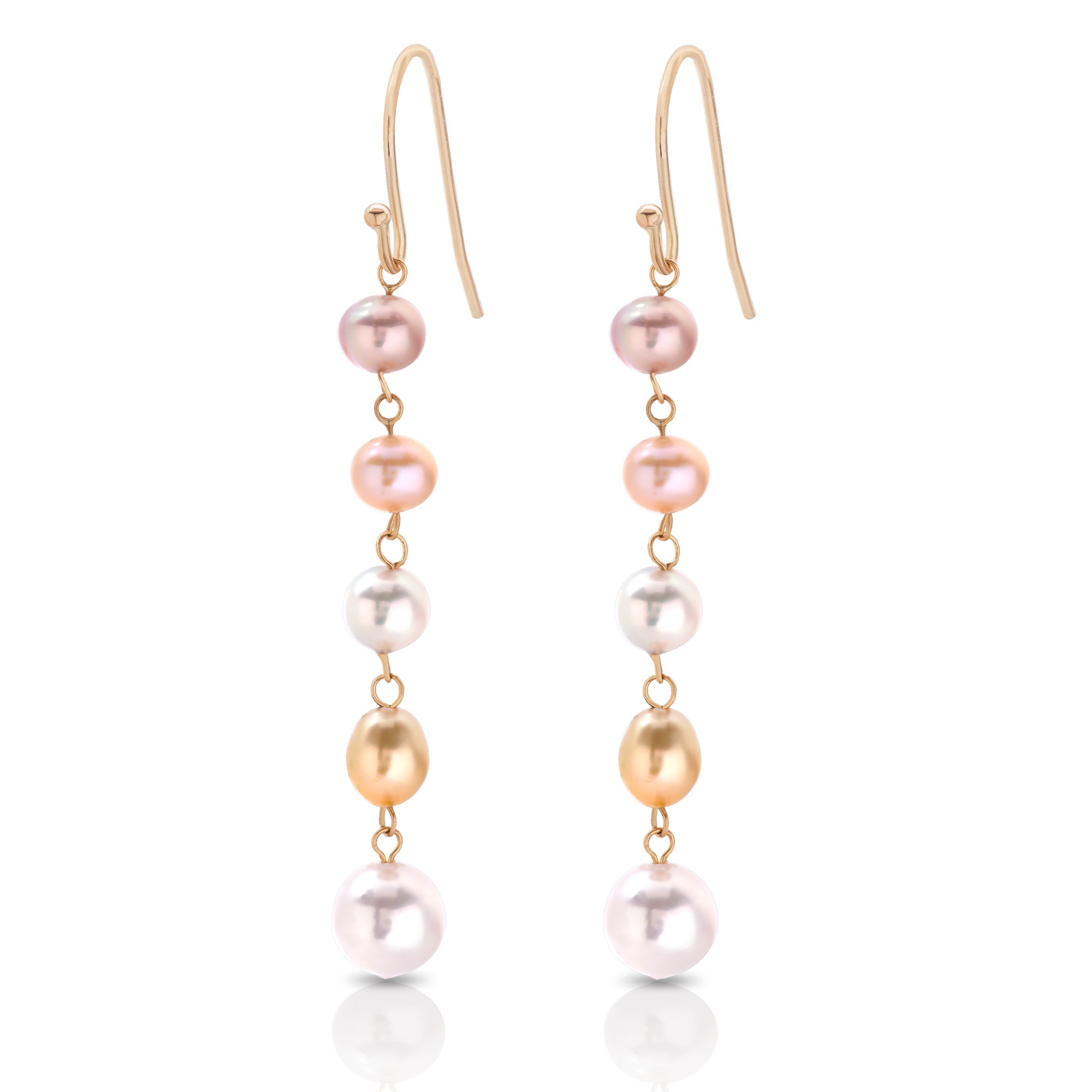 Trilogy Collection White Akoya Pearl Earrings – Pearl Paradise