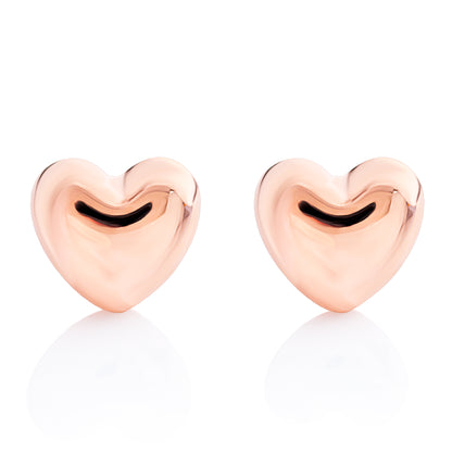 Puffy Heart Stud Earrings