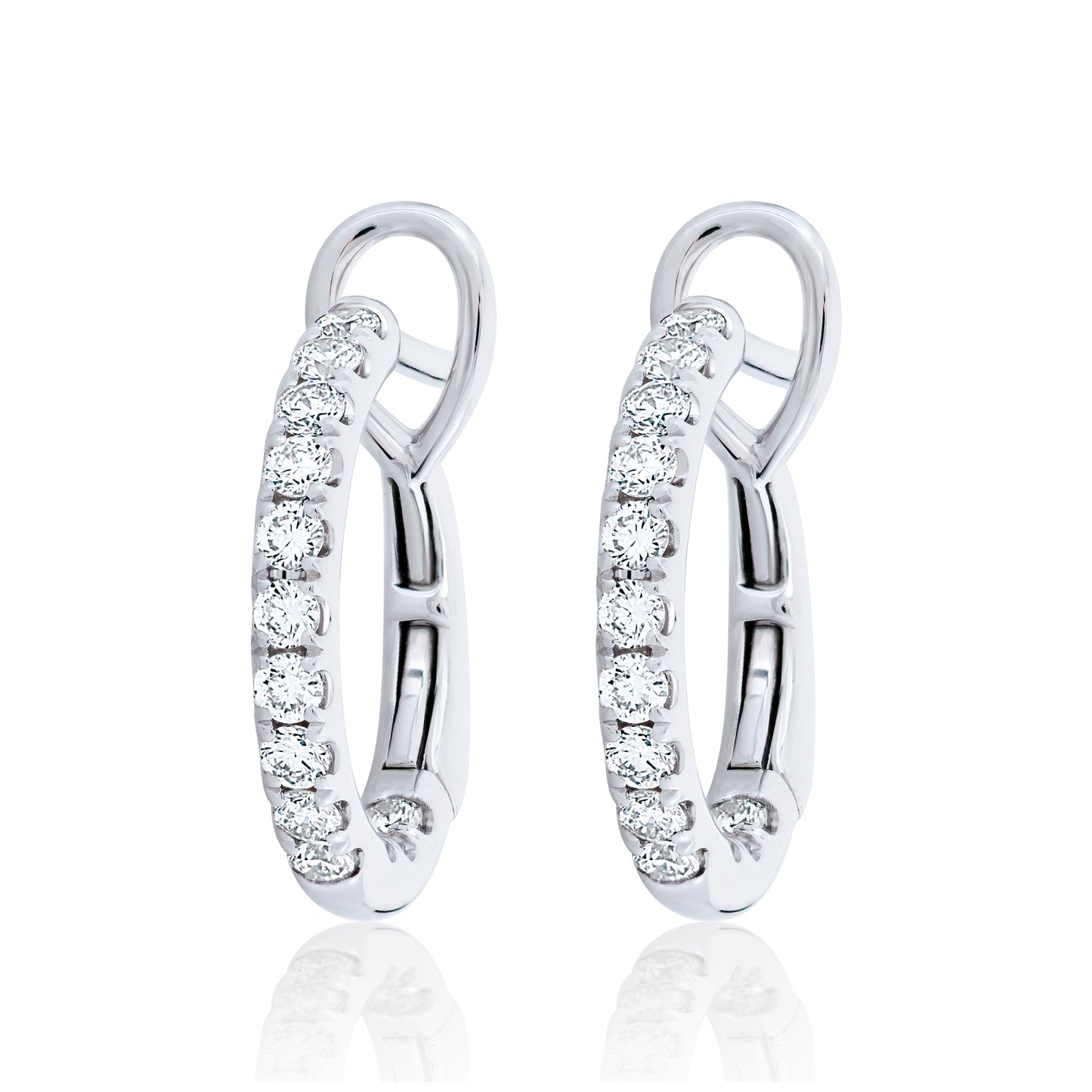 Small Diamond Hoop Earrings